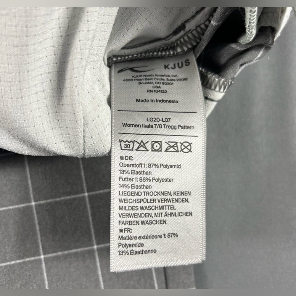 KJUS Womens Golf Pants Ikala Treggings Checks XS Gray Polyamide - Picture 6 of 7